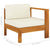 8 Piece Garden Lounge Set with Cream White Cushions Acacia Wood