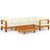 6 Piece Garden Lounge Set with Cushions 100x60 cm Acacia Wood