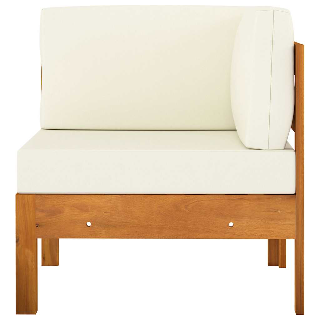 6 Piece Garden Lounge Set with Cushions 100x60 cm Acacia Wood