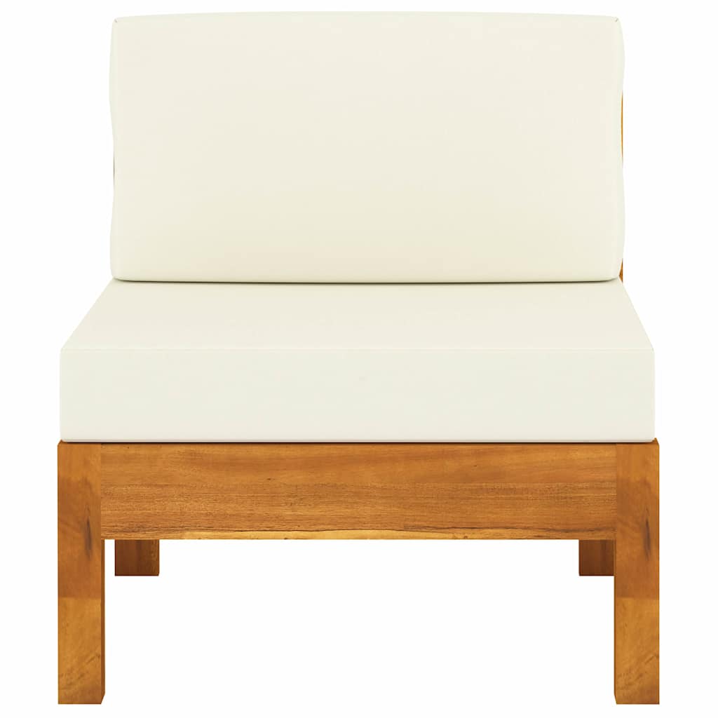 9 Piece Garden Lounge Set with Cushions 100x60 cm Acacia Wood