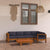 6 Piece Garden Lounge Set with Dark Grey Cushions Acacia Wood