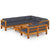 8 Piece Garden Lounge Set with Dark Grey Cushions Acacia Wood