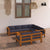 8 Piece Garden Lounge Set with Dark Grey Cushions Acacia Wood