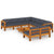 9 Piece Garden Lounge Set with Dark Grey Cushions Acacia Wood