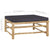 8 Piece Garden Lounge Set with Dark Grey Cushions Bamboo