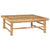 10 Piece Garden Lounge Set with Cream White Cushions Bamboo