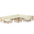 11 Piece Garden Lounge Set with Cream White Cushions Bamboo