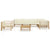7 Piece Garden Lounge Set with Cream White Cushions Bamboo
