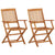 3 Piece Folding Garden Dining Set Solid Acacia Wood