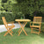 3 Piece Folding Garden Dining Set Solid Acacia Wood