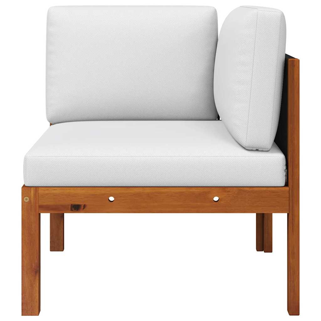 2 Piece Garden Lounge Set with Cushions Wood Acacia&Rope