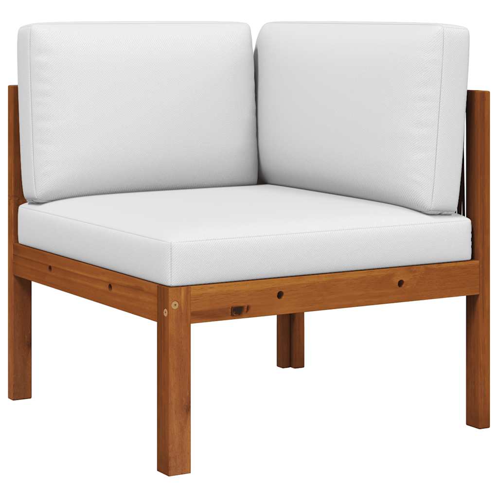 2 Piece Garden Lounge Set with Cushions Wood Acacia&Rope