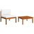 2 Piece Garden Lounge Set with Cushions Wood Acacia&Rope