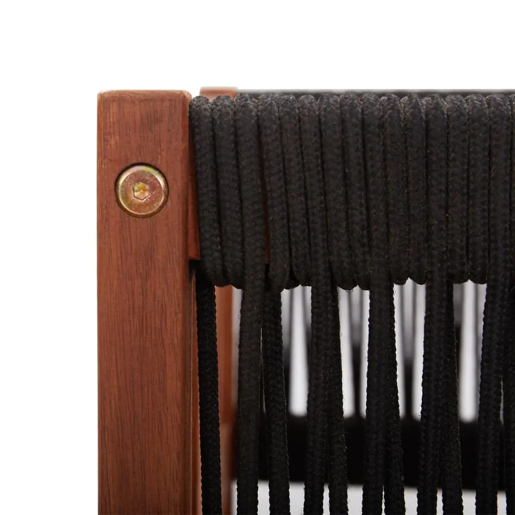 2 Piece Garden Lounge Set with Cushions Wood Acacia&Rope