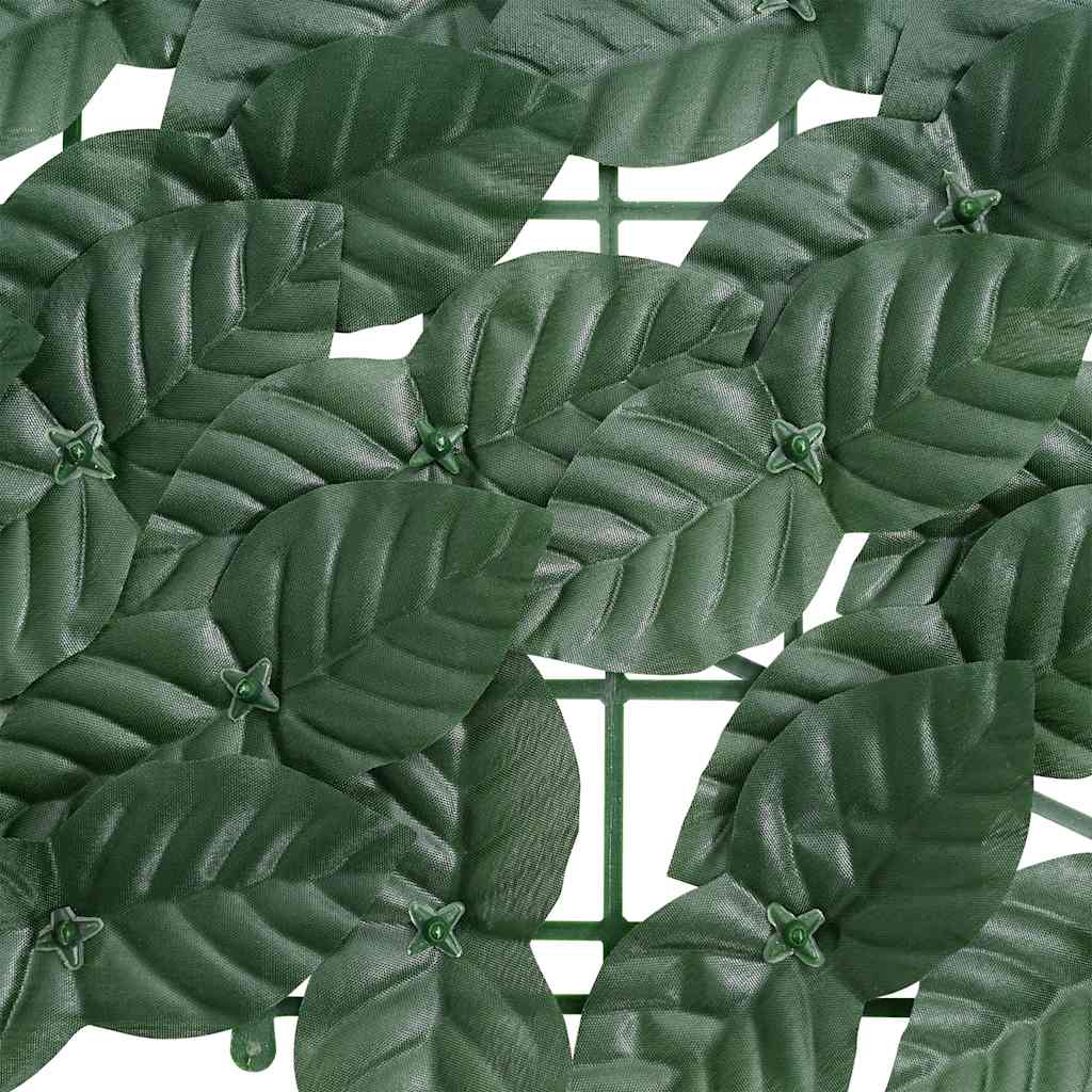 Balcony Screen with Dark Green Leaves 400x100 cm