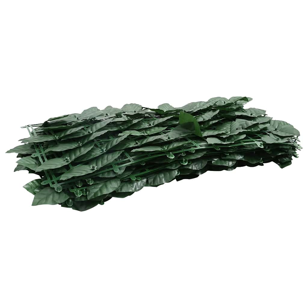 Balcony Screen with Dark Green Leaves 600x100 cm
