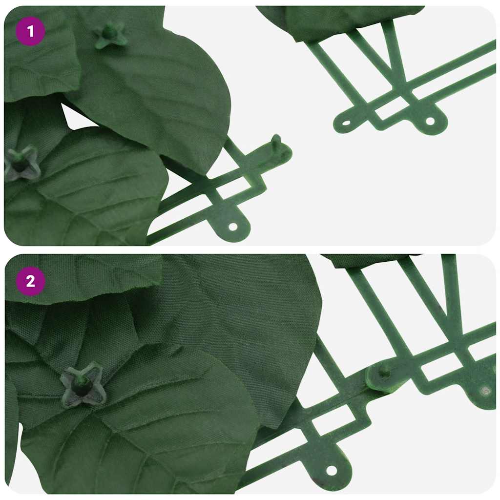 Balcony Screen with Dark Green Leaves 600x100 cm