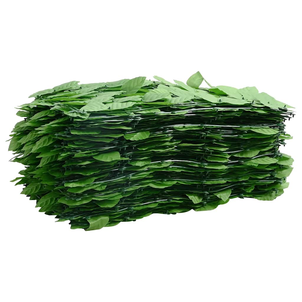 Balcony Screen with Green Leaves 400x150 cm