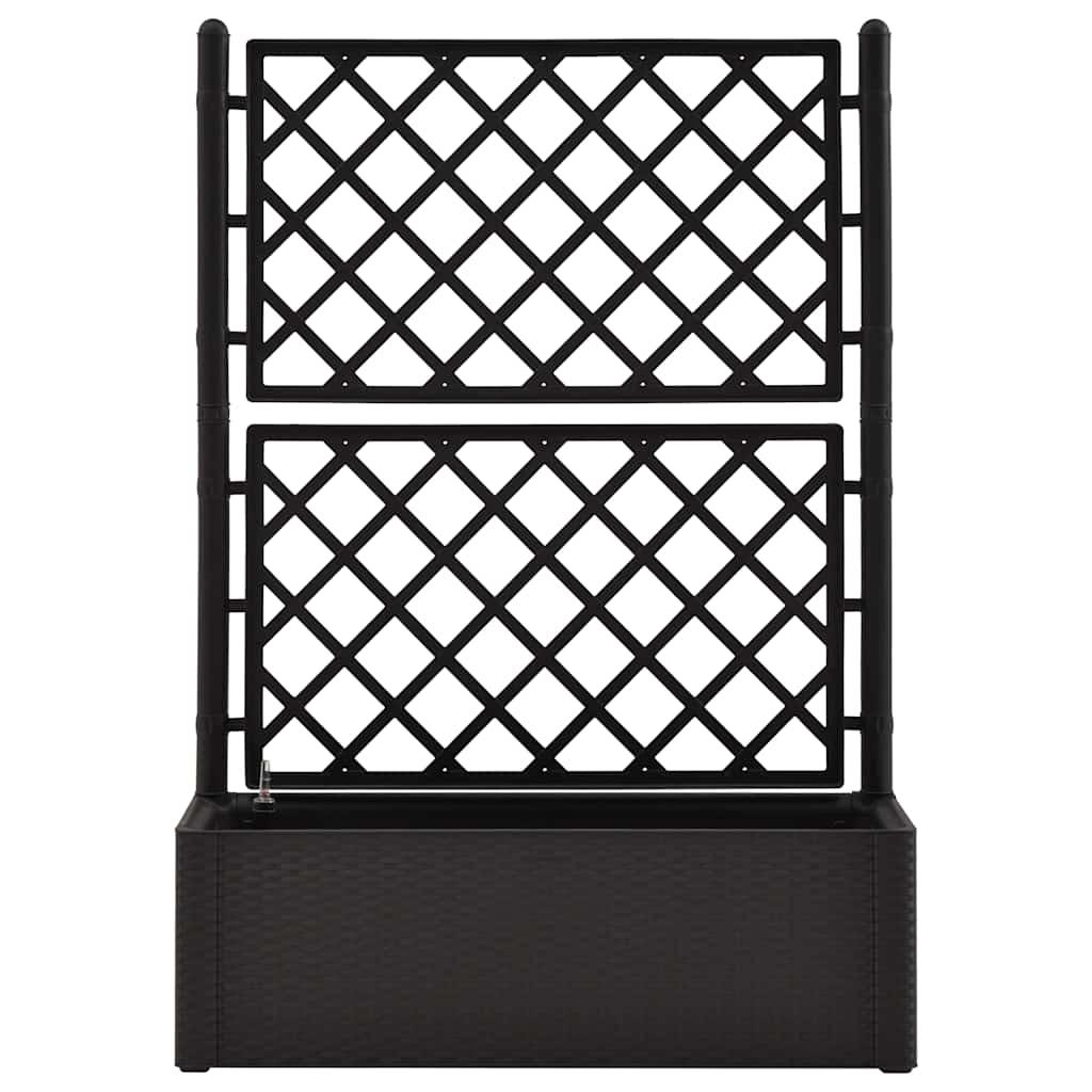 Garden Raised Bed with Trellis and Self Watering System Anthracite