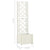 Garden Planter with Trellis 43x43x142 cm PP White