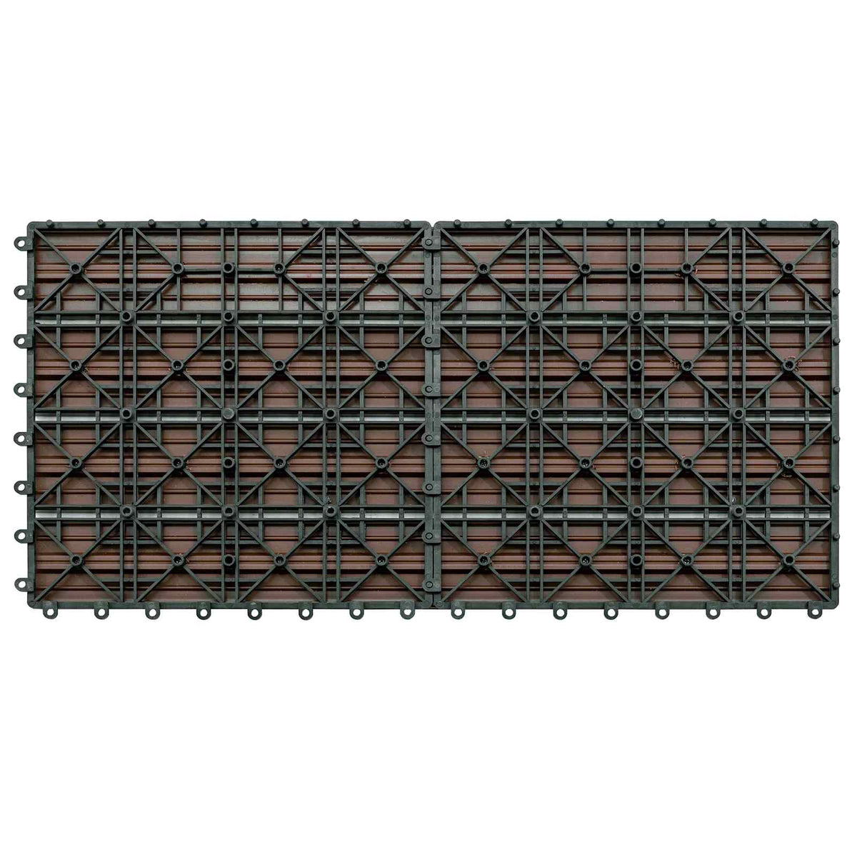 Decking Tile 6 pcs Brown 60 x 30 cm WPC