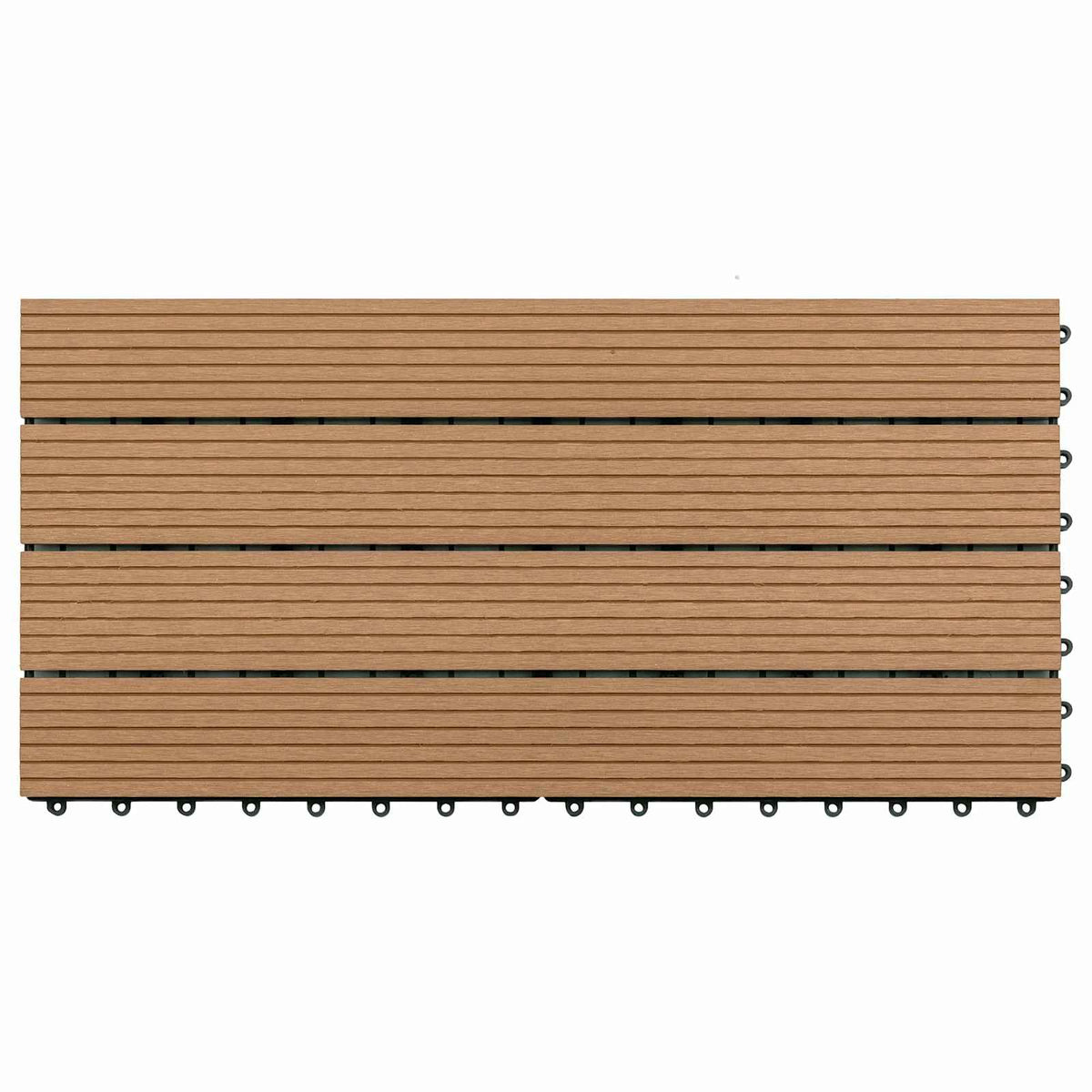 Decking Tile 6 pcs Brown 60 x 30 cm WPC