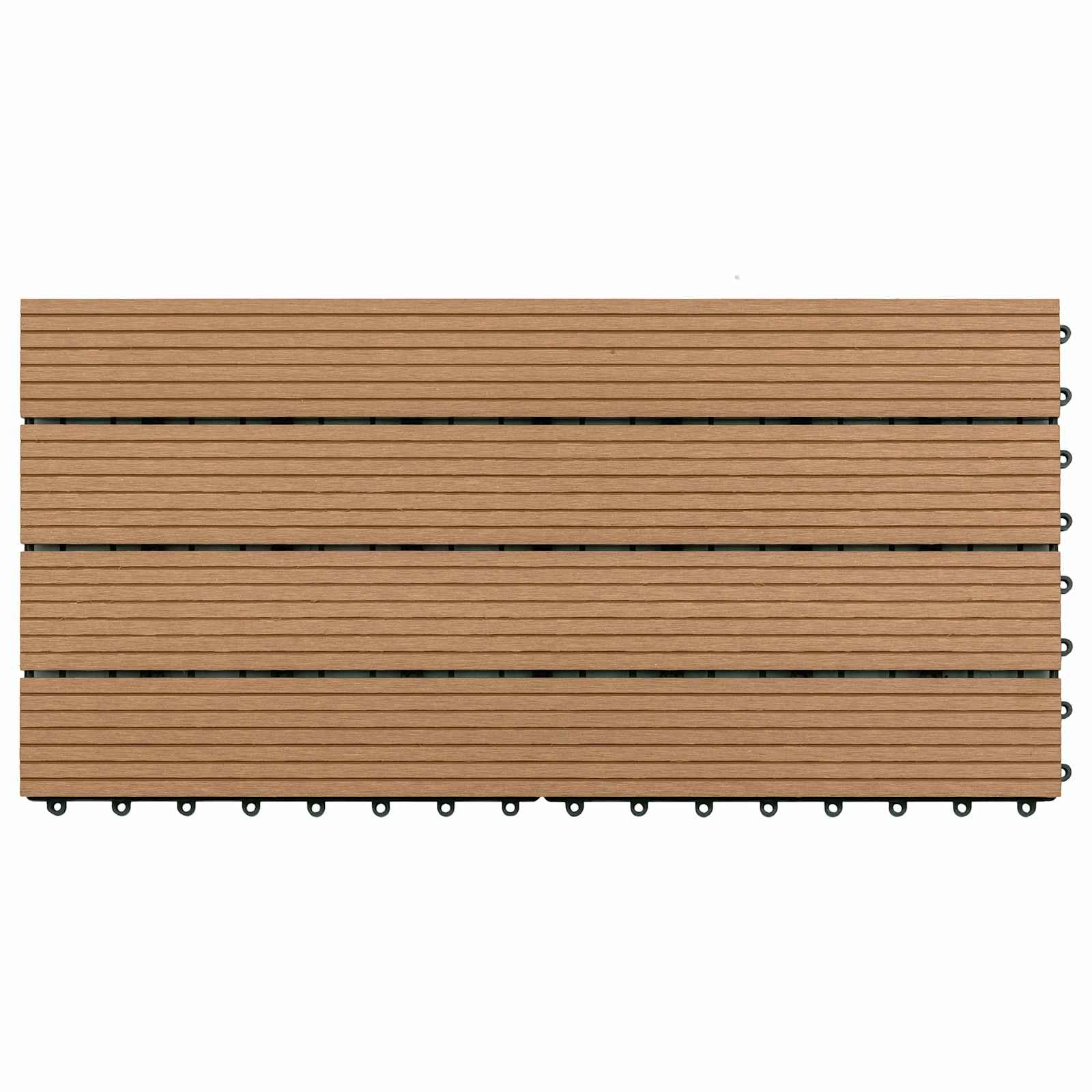 Decking Tile 6 pcs Brown 60 x 30 cm WPC