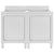 Commercial Kitchen Sink Cabinets 2 pcs Stainless Steel