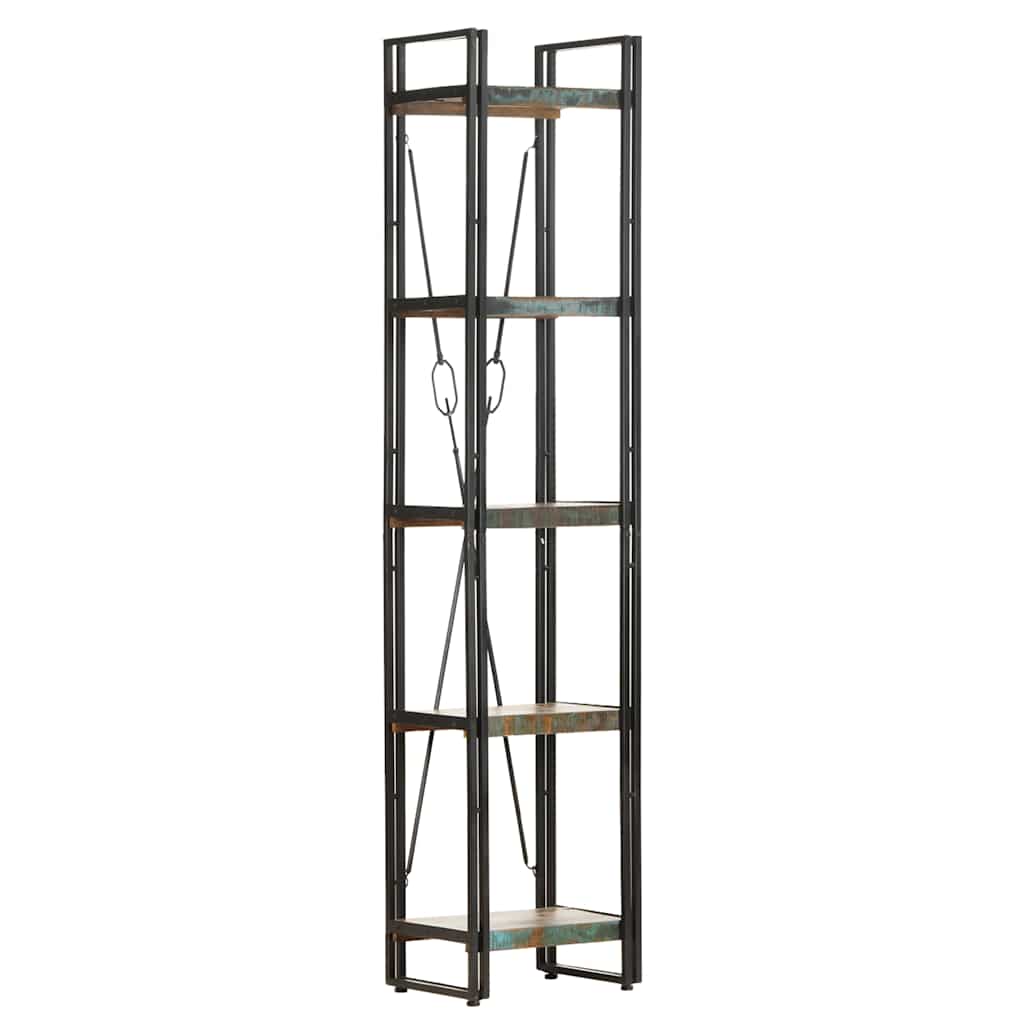 5-Tier Bookcase 40x30x180 cm Solid Reclaimed Wood