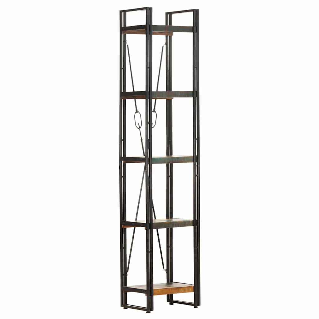 5-Tier Bookcase 40x30x180 cm Solid Reclaimed Wood