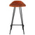 Bar Stools 4 pcs Brown Real Leather