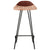 Bar Stools 2 pcs Brown Real Leather