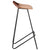 Bar Stools 2 pcs Brown Real Leather
