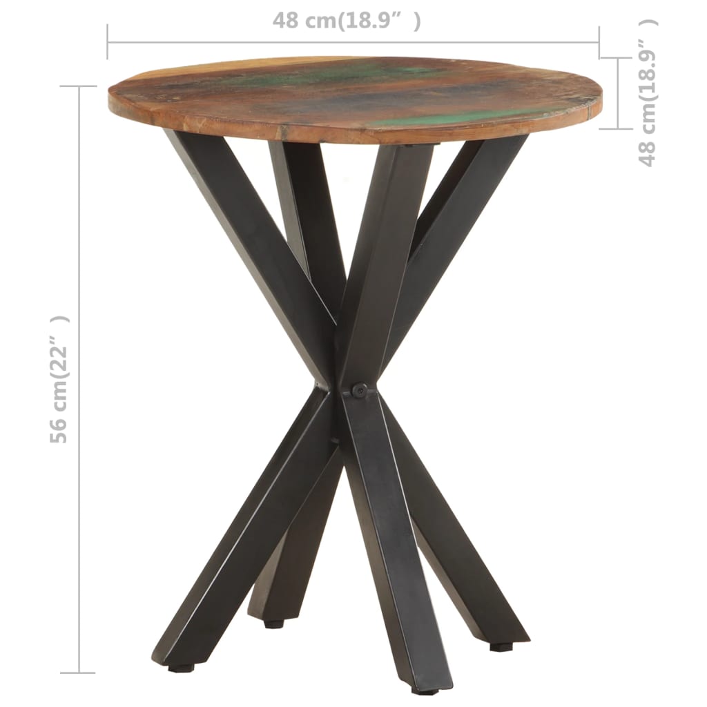 Side Table 48x48x56 cm Solid Reclaimed Wood