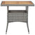 5 Piece Garden Dining Set Grey Poly Rattan and Acacia Wood