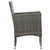 5 Piece Garden Dining Set Grey Poly Rattan and Acacia Wood