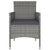 5 Piece Garden Dining Set Poly Rattan and Tempered Glass Grey