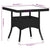 5 Piece Garden Dining Set Poly Rattan & Solid Acacia Wood Grey