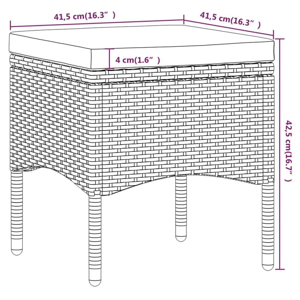 5 Piece Garden Dining Set Poly Rattan and Tempered Glass Black