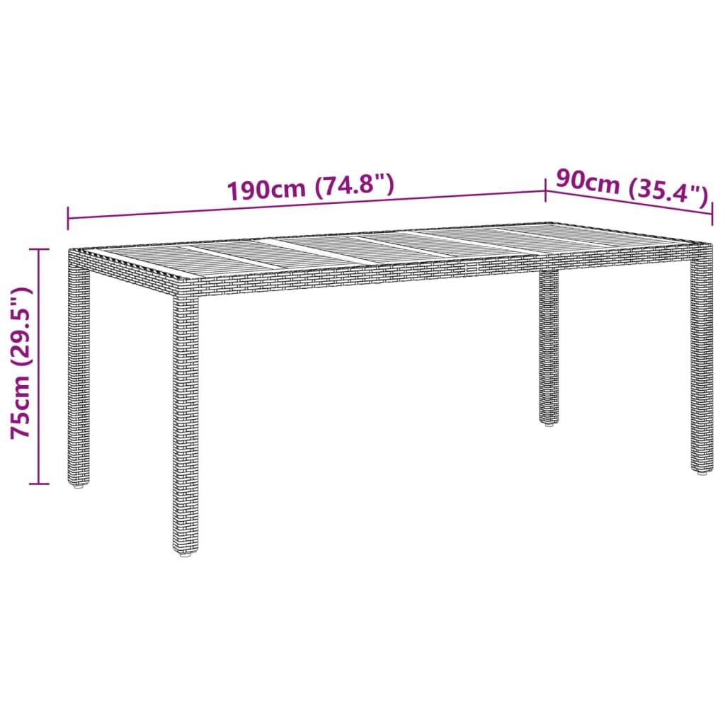 7 Piece Garden Dining Set Poly Rattan Grey