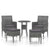 5 Piece Garden Lounge Set Poly Rattan Grey