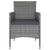 5 Piece Garden Lounge Set Poly Rattan Grey