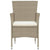 3 Piece Garden Dining Set Poly Rattan Beige