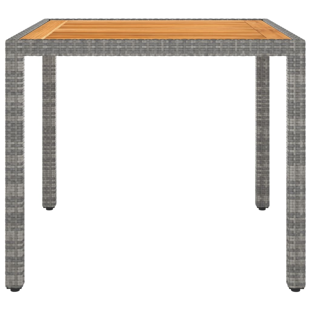 5 Piece Garden Dining Set Poly Rattan Grey
