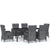 7 Piece Garden Dining Set Poly Rattan Grey