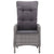 3 Piece Garden Dining Set Poly Rattan and Glass Grey