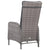 3 Piece Garden Dining Set Poly Rattan and Acacia Wood Grey