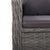 3 Piece Garden Dining Set Poly Rattan and Acacia Wood Grey