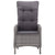 5 Piece Garden Dining Set Poly Rattan and Acacia Wood Grey