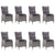 9 Piece Garden Dining Set Poly Rattan and Glass Grey